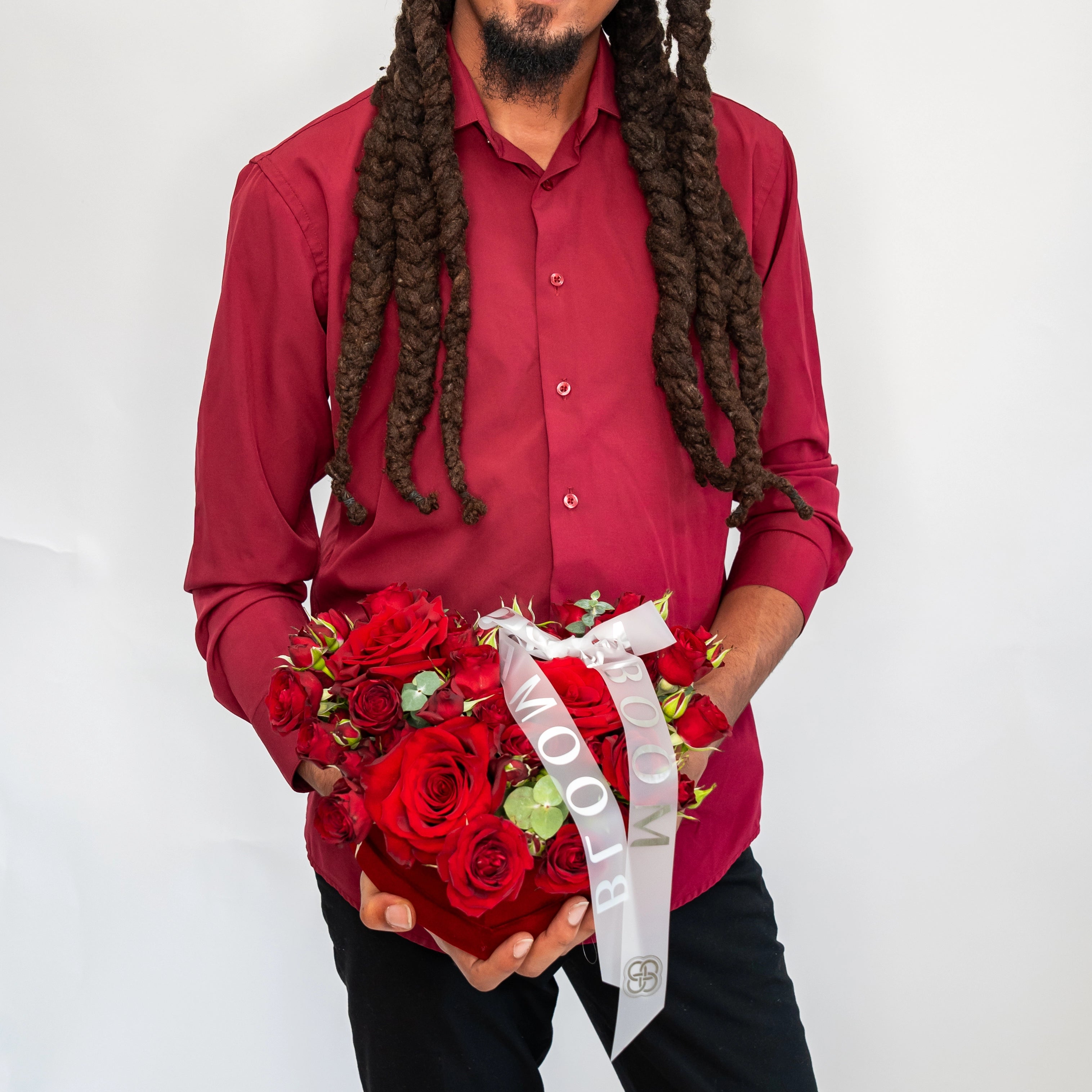 Classic "Velvet heart" with roses