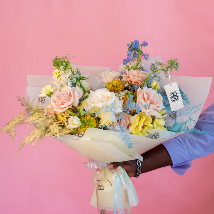 Small bouquet "Lovely" with roses and tulips