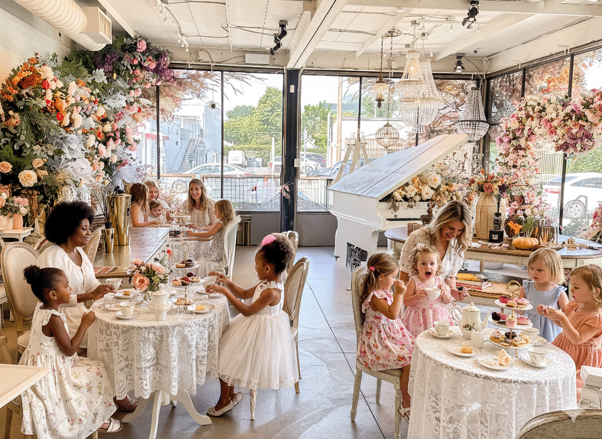 Mommy & Me Holiday Floral Tea Party